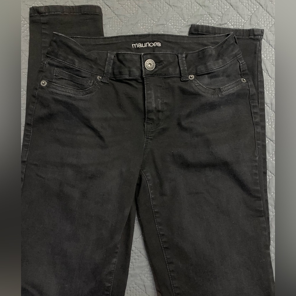 Maurice’s mid rise black jeans